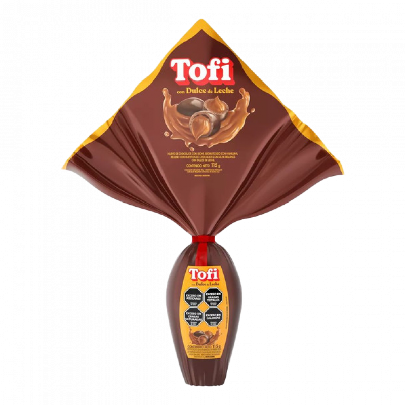 Huevo de pascua Tofi con dulce de leche 115 G