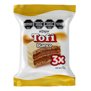 Alfajor Tofi Blanco Triple Box 73 G x 21 